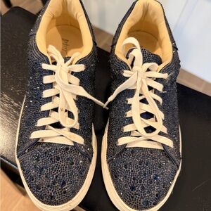 Betsey Johnson Glittery Navy Sneakers